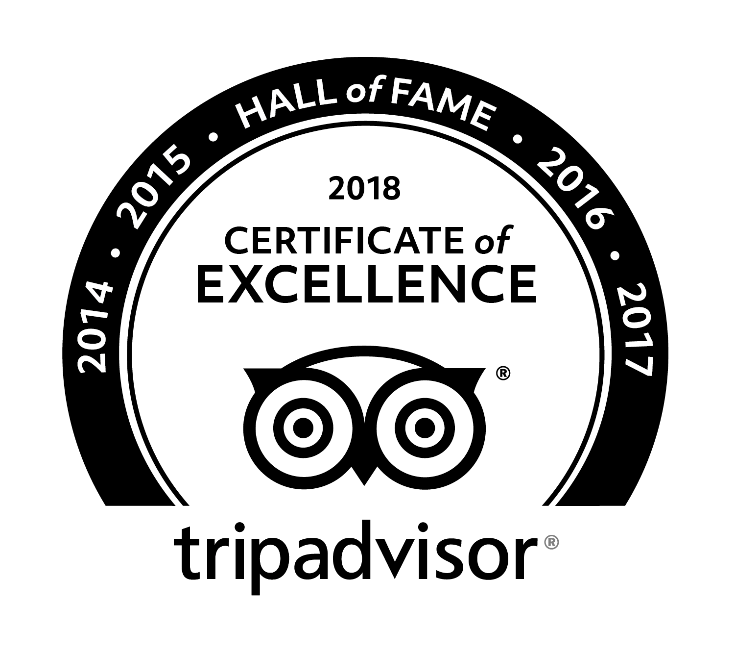 Trip Advisor Hall of Fame Badge